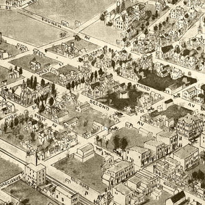 Vintage Map of Franklin, Virginia 1907