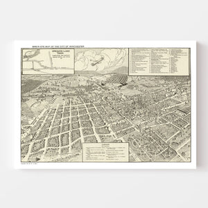 Vintage Map of Winchester, Virginia 1926