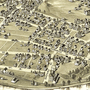 Vintage Map of Buckhannon, West Virginia 1900
