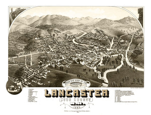 Vintage Map of Lancaster, New Hampshire 1883