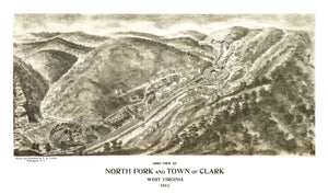 Vintage Map of Northfork, West Virginia 1911