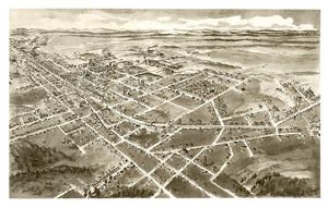 Vintage Map of Hickory, North Carolina 1907