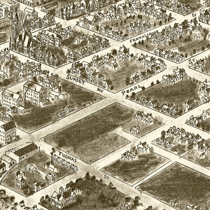 Vintage Map of Rocky Mount, North Carolina 1907