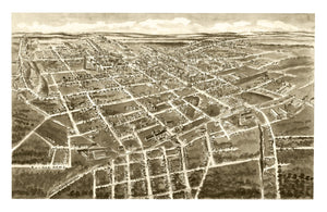 Vintage Map of Statesville, North Carolina 1907