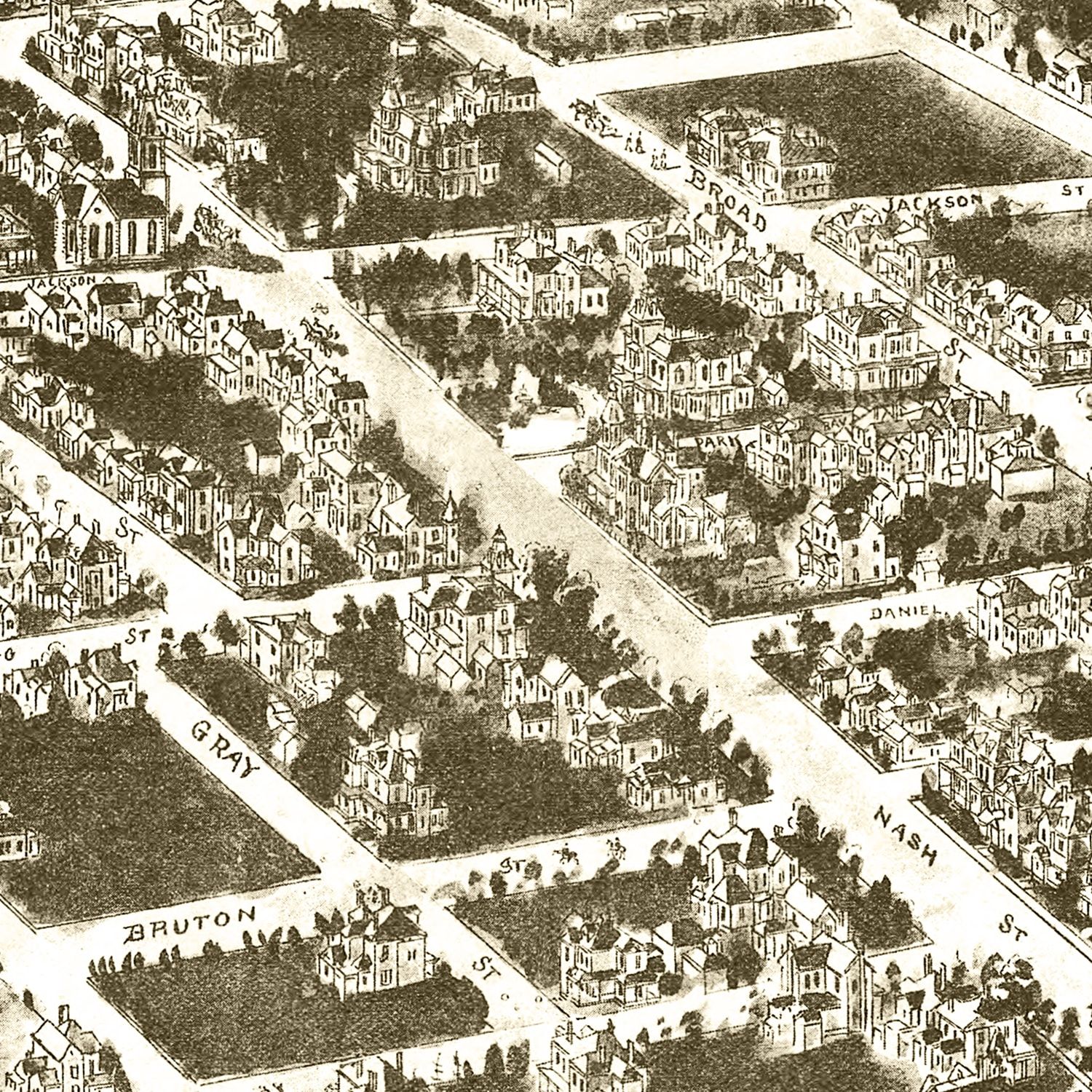 Vintage Map of Wilson, North Carolina 1908