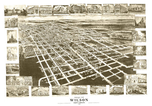Vintage Map of Wilson, North Carolina 1908