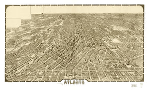 Vintage Map of Atlanta, Georgia 1919