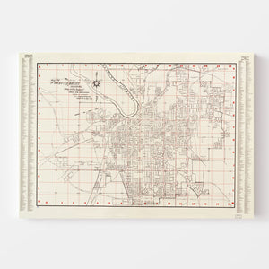 Vintage Map of Montgomery, Alabama 1956
