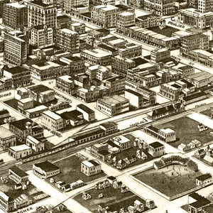 Vintage Map of Tulsa, Oklahoma 1918