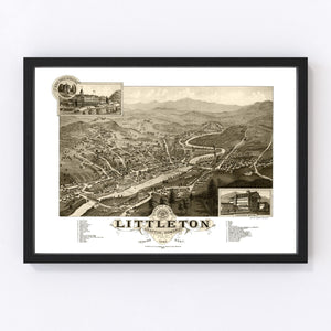 Vintage Map of Littleton, New Hampshire 1883
