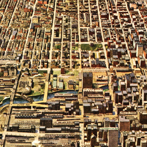 Vintage Map of Chicago, Illinois 1916