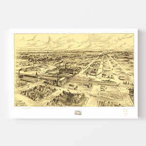 Vintage Map of MIlwaukee, Wisconsin 1906