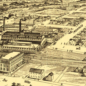 Vintage Map of MIlwaukee, Wisconsin 1906