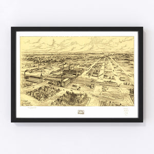 Vintage Map of MIlwaukee, Wisconsin 1906