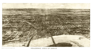 Vintage Map of Omaha, Nebraska 1906