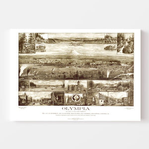 Vintage Map of Olympia, Washington 1903