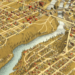 Vintage Map of Spokane, Washington 1905