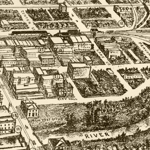 Vintage Map of Reno, Nevada 1907
