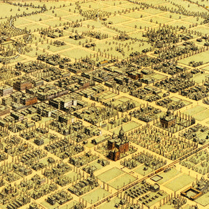 Vintage Map of Bakersfield, California 1901