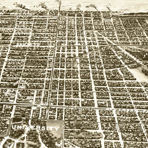 Vintage Map of Berkeley, California 1909