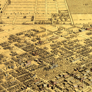 Vintage Map of Fresno, California 1901