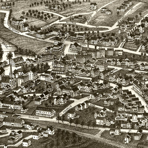 Vintage Map of Milford, New Hampshire 1886
