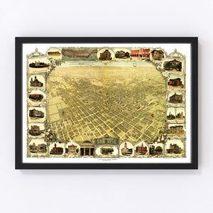 Vintage Map of San Jose, California 1901