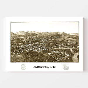 Vintage Map of Penacook, New Hampshire 1887