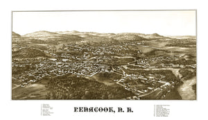 Vintage Map of Penacook, New Hampshire 1887