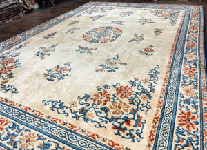 Karastan Rug 10x14 Chinese #718, Vintage Original 700 Series Wool Pile Karastan Carpet, Asian Oriental Rug, Rare