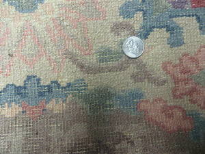 Oval Chinese Art Deco Rug 3x5 Vintage Wool Carpet