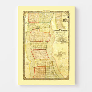 Vintage Map of Seneca County, New York 1858