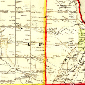 Vintage Map of Tompkins County, New York 1853