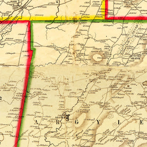 Vintage Map of Washington County, New York 1853