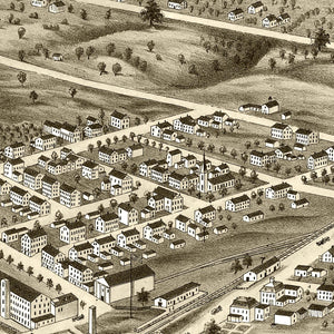 Vintage Map of Salmon Falls, New Hampshire 1877