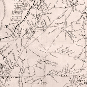 Vintage Map of Essex County, New Jersey 1850