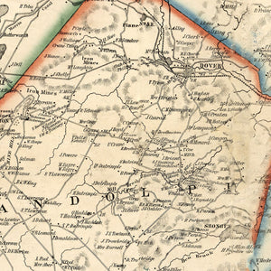Vintage Map of Morris County, New Jersey 1853