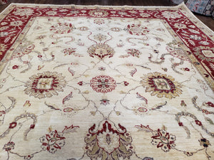 9x12 Rug, Peshawar Rug, Room Sized Rug, Pakistani Rug, Oushak Rug, Vintage Rug, Dining Room Rug, 9x12 Area Rugs, Neutral Rug, Nursery Decor