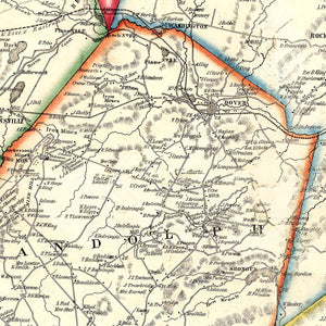 Vintage Map of Morris County, New Jersey 1853