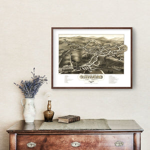 Vintage Map of Whitefield, New Hampshire 1883