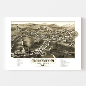 Vintage Map of Whitefield, New Hampshire 1883