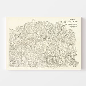 Vintage Map of Greene County, Pennsylvania 1897