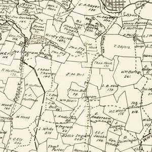 Vintage Map of Greene County, Pennsylvania 1897
