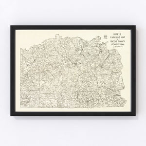 Vintage Map of Greene County, Pennsylvania 1897