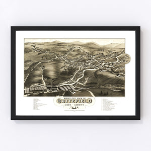 Vintage Map of Whitefield, New Hampshire 1883