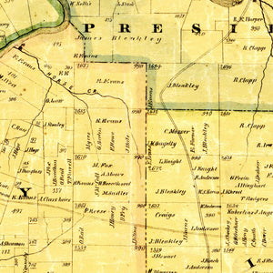 Vintage Map of Venango County, Pennsylvania 1857