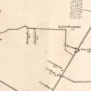 Vintage Map of Northampton County, Pennsylvania 1850