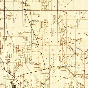 Vintage Map of Marion County, Florida 1883