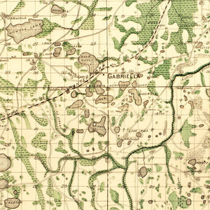 Vintage Map of Orange County, Florida 1890