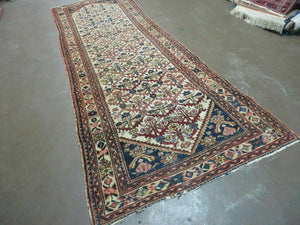 3' 3"X 10' Antique Handmade Caucasian Shirvan Wool Runner Rug Nice